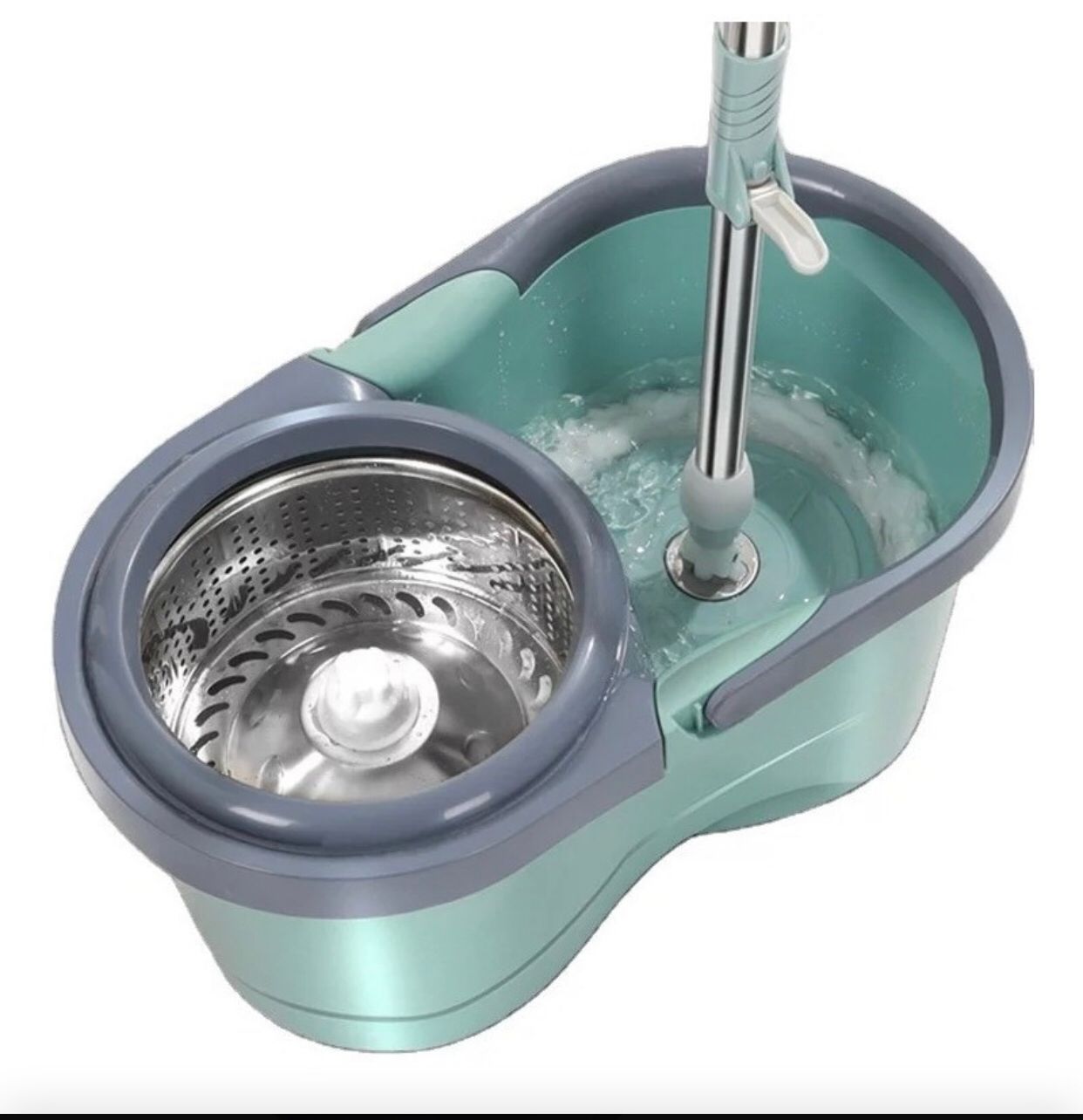 Trapeador Spin Mop 360 Waashit Con 2 Repuestos color Verde