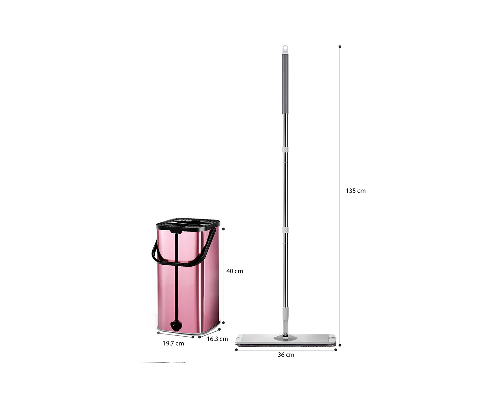 Foto 3 | Trapeador con Cubeta Brandtrendy color Rosa