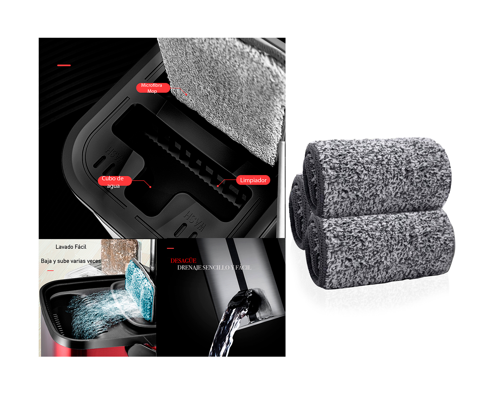 Foto 4 pulgar | Trapeador con Cubeta Brandtrendy color Negro