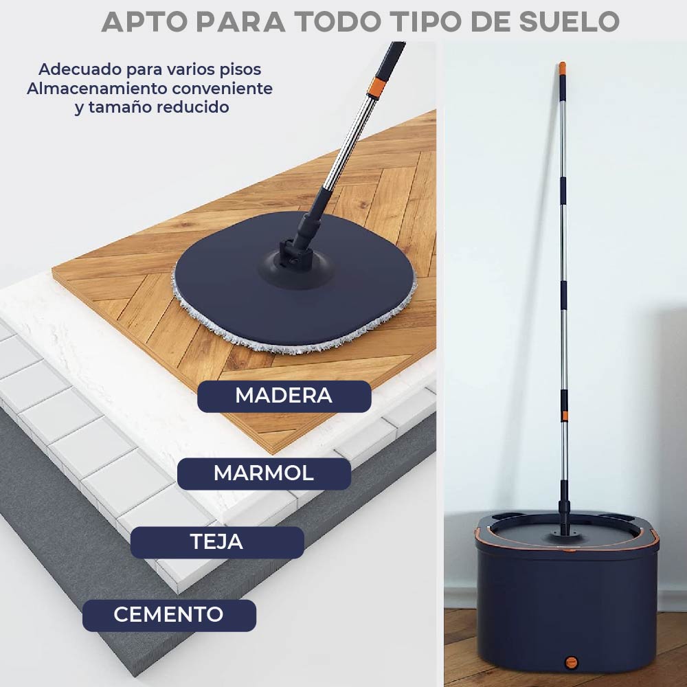 Foto 8 pulgar | Cubeta Giratoria CHIC FANTASY con Trapeador con Mopas Lavables Incluidas