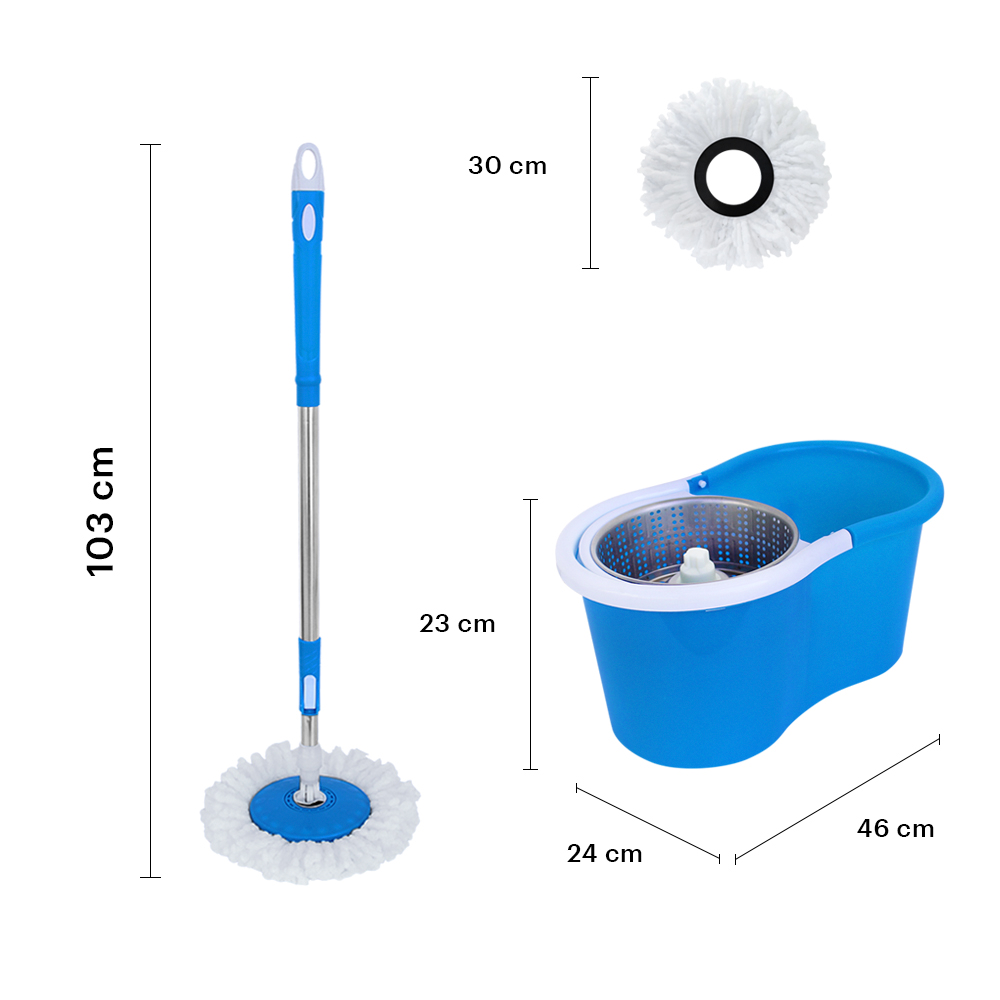 Foto 5 pulgar | Trapeador Giratorio Spin Mop 360° Azul