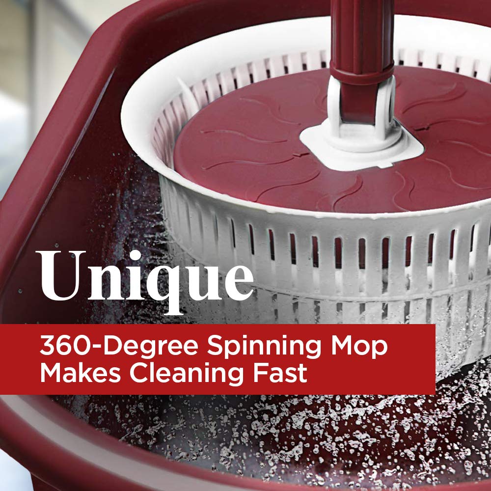 Foto 5 pulgar | Sistema Spin Mop Bucket, Cepillo Completo, Fácil De Escurrir, Girar 360° - Venta Internacional.