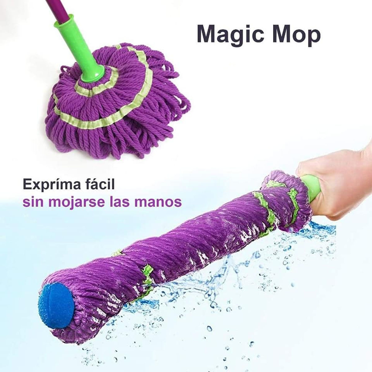 Foto 3 pulgar | Trapeador Mágico Auto Exprimible con Mop de Microfibra Giratorio
