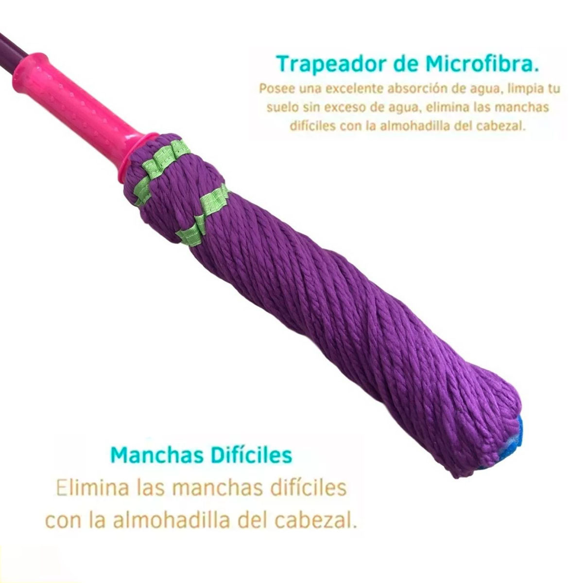 Foto 4 pulgar | Trapeador Mágico Auto Exprimible con Mop de Microfibra Giratorio