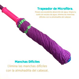 Foto 3 | Trapeador Mágico Auto Exprimible con Mop de Microfibra Giratorio