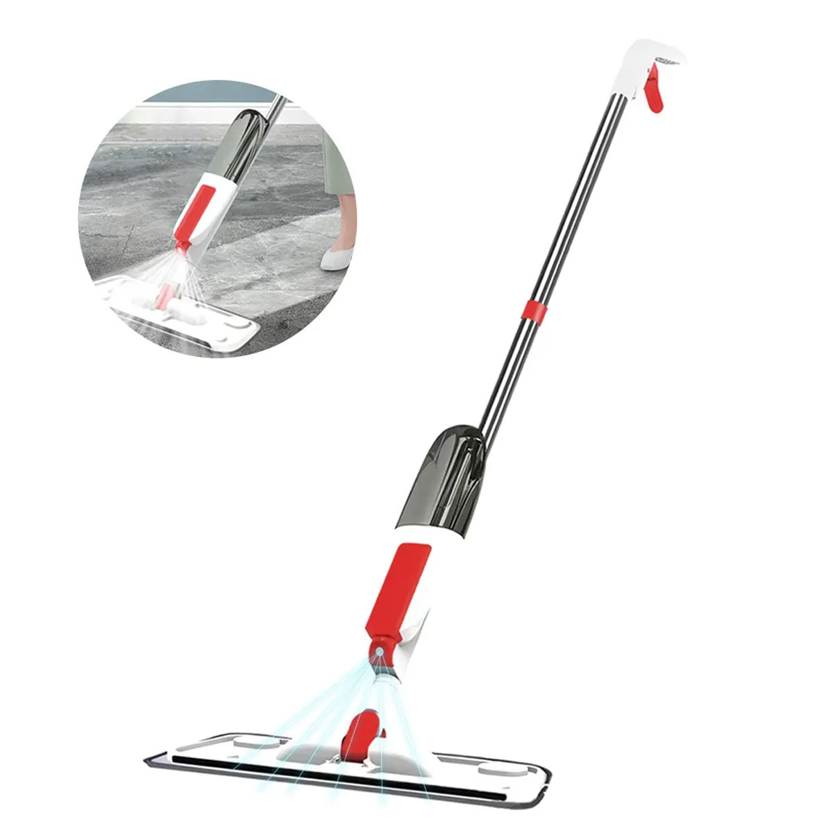 Foto 1 | Trapeador Giratorio 360° Kimhi Spray Mop Con Rociador De Agua Y Mopa De Microfibra