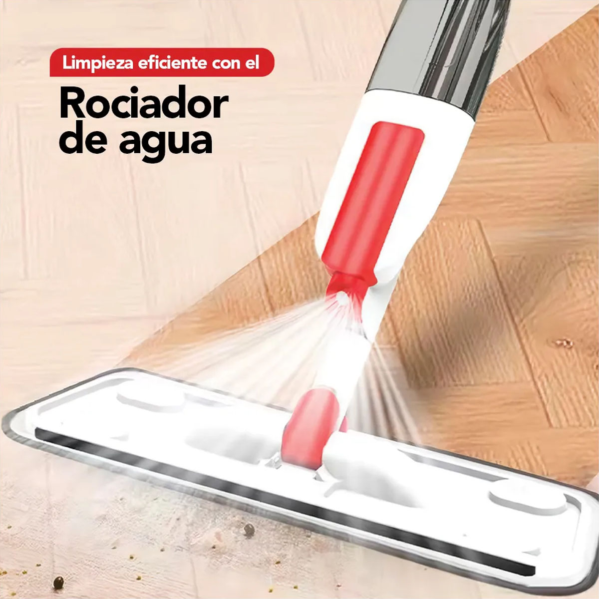 Foto 3 pulgar | Trapeador Giratorio 360° Kimhi Spray Mop Con Rociador De Agua Y Mopa De Microfibra