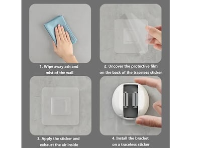 Foto 5 | Organizador Xtellar Escobas Estante Colgador 4pcs