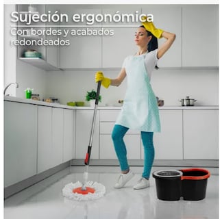 Foto 6 | Trapeador Giratorio + Cubeta Spin Mágico Microfibra