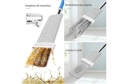 Foto 3 | Trapeador De Microfibra ,spin 360°mágico Mop Con 4 Repuestos