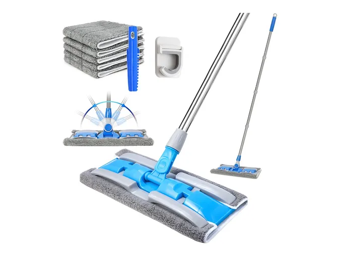 Trapeador De Microfibra, Spin 360°mágico Mop Con 5 Repuestos