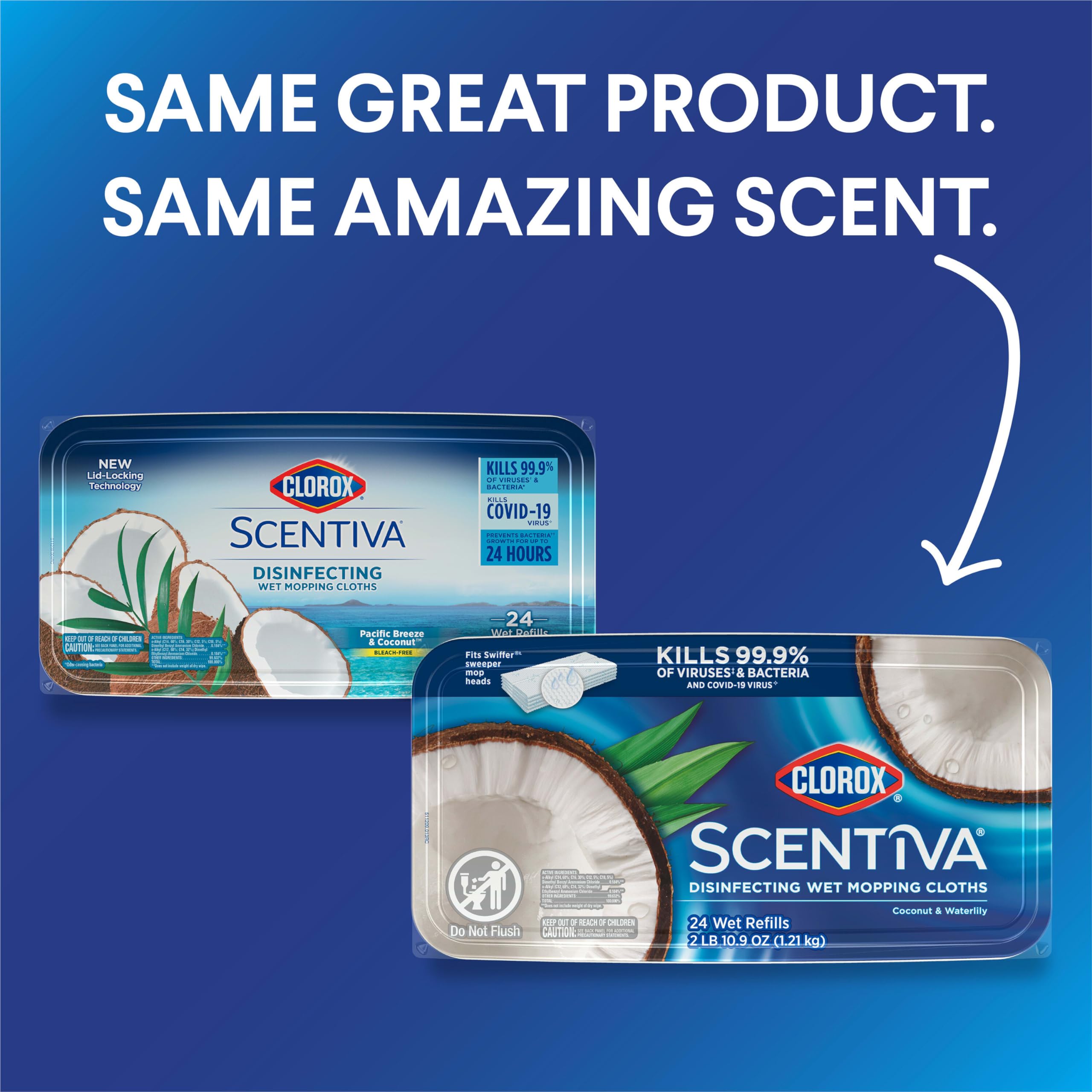 Foto 3 pulgar | Paños Desinfectantes Para Trapear Húmedos Clorox Scentiva  24 Recambios - Venta Internacional.