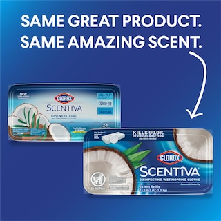 Foto 2 | Paños Desinfectantes Para Trapear Húmedos Clorox Scentiva 24 Recambios - Venta Internacional.