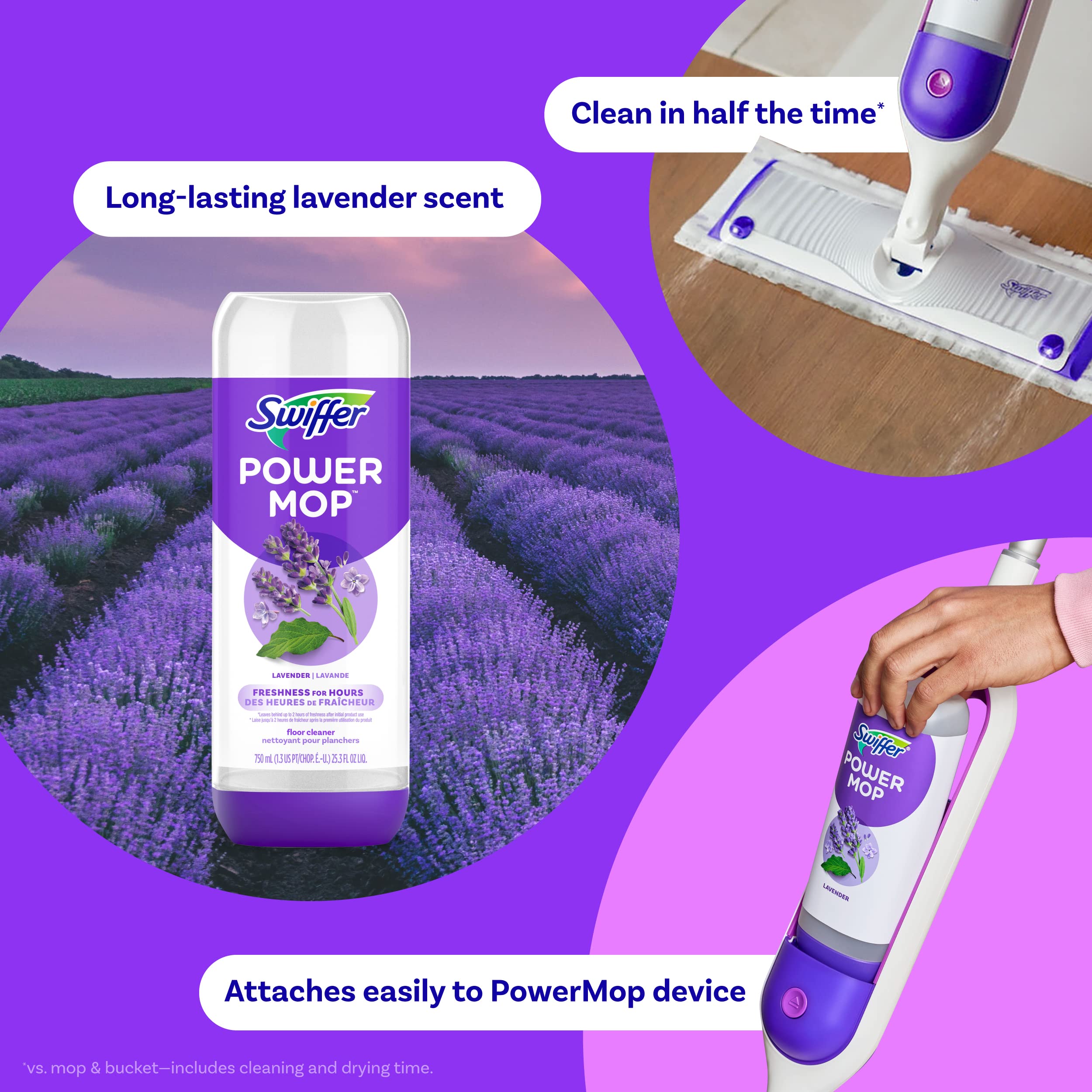 Foto 4 pulgar | Repuesto para Limpiador de Pisos Swiffer Power Mop 750 ml Aroma a Lavanda - Venta Internacional
