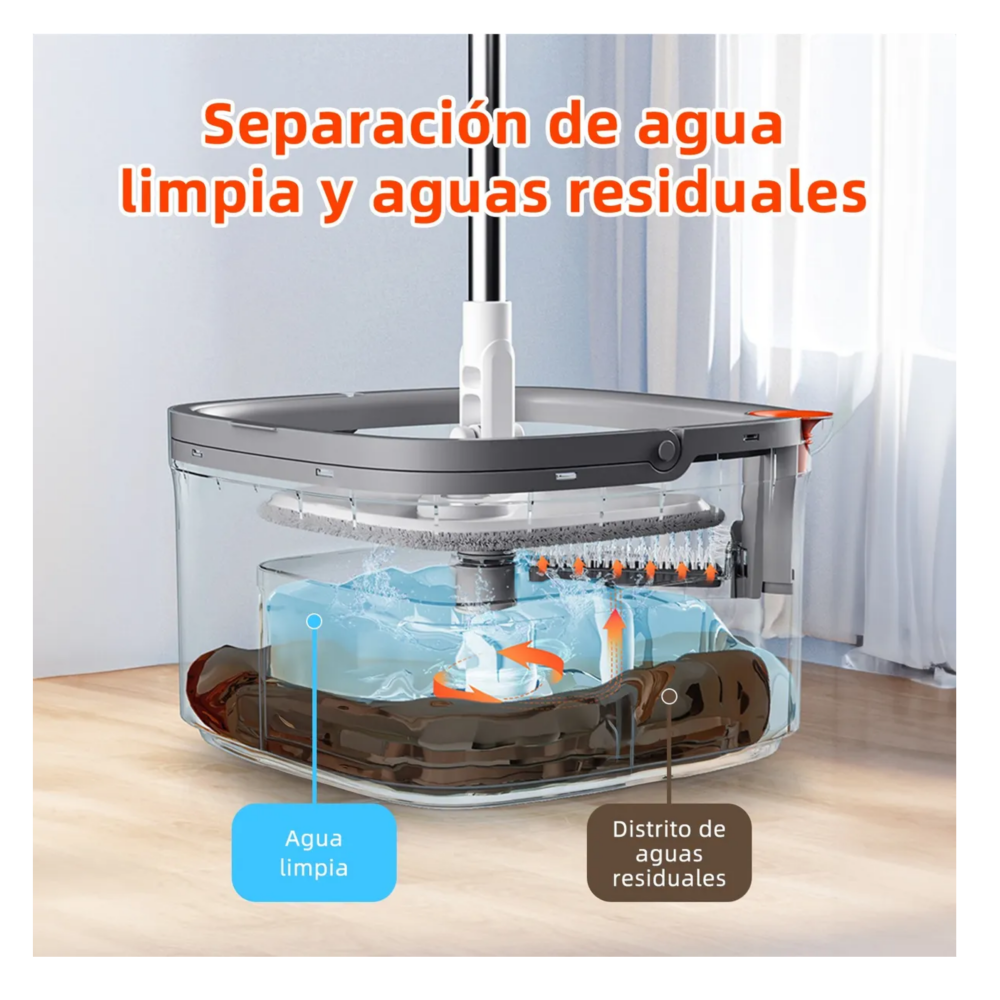 Foto 2 | Trapeador Con Cubeta Belug   Gris Claro
