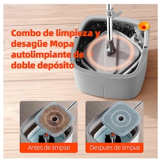 Foto 3 | Trapeador Con Cubeta Belug Gris Claro