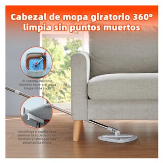Foto 5 | Trapeador Con Cubeta Belug Gris Claro