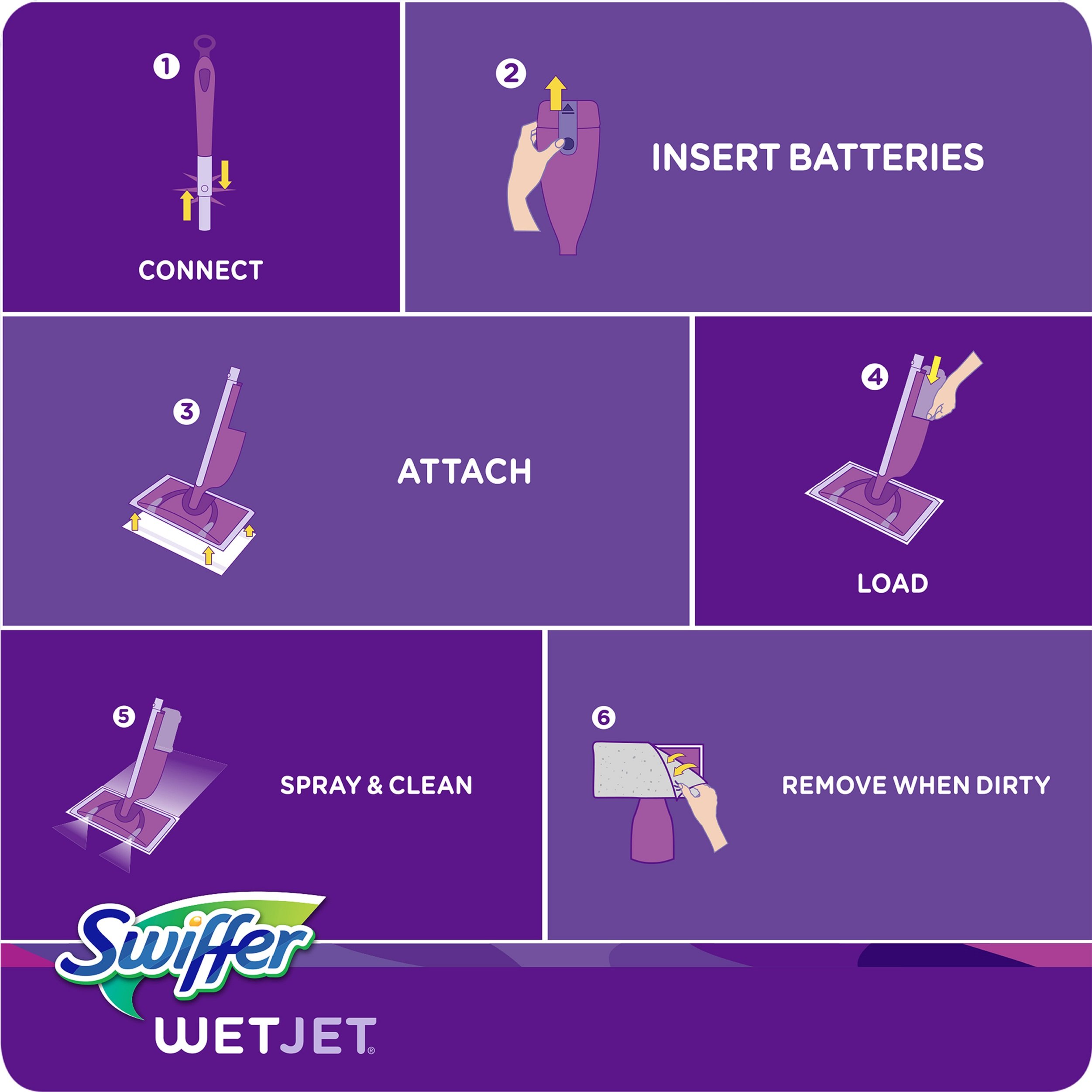 Foto 7 pulgar | Limpiador De Pisos De Madera Dura Mop Pad Refill Swiffer Wetjet X12 - Venta Internacional.