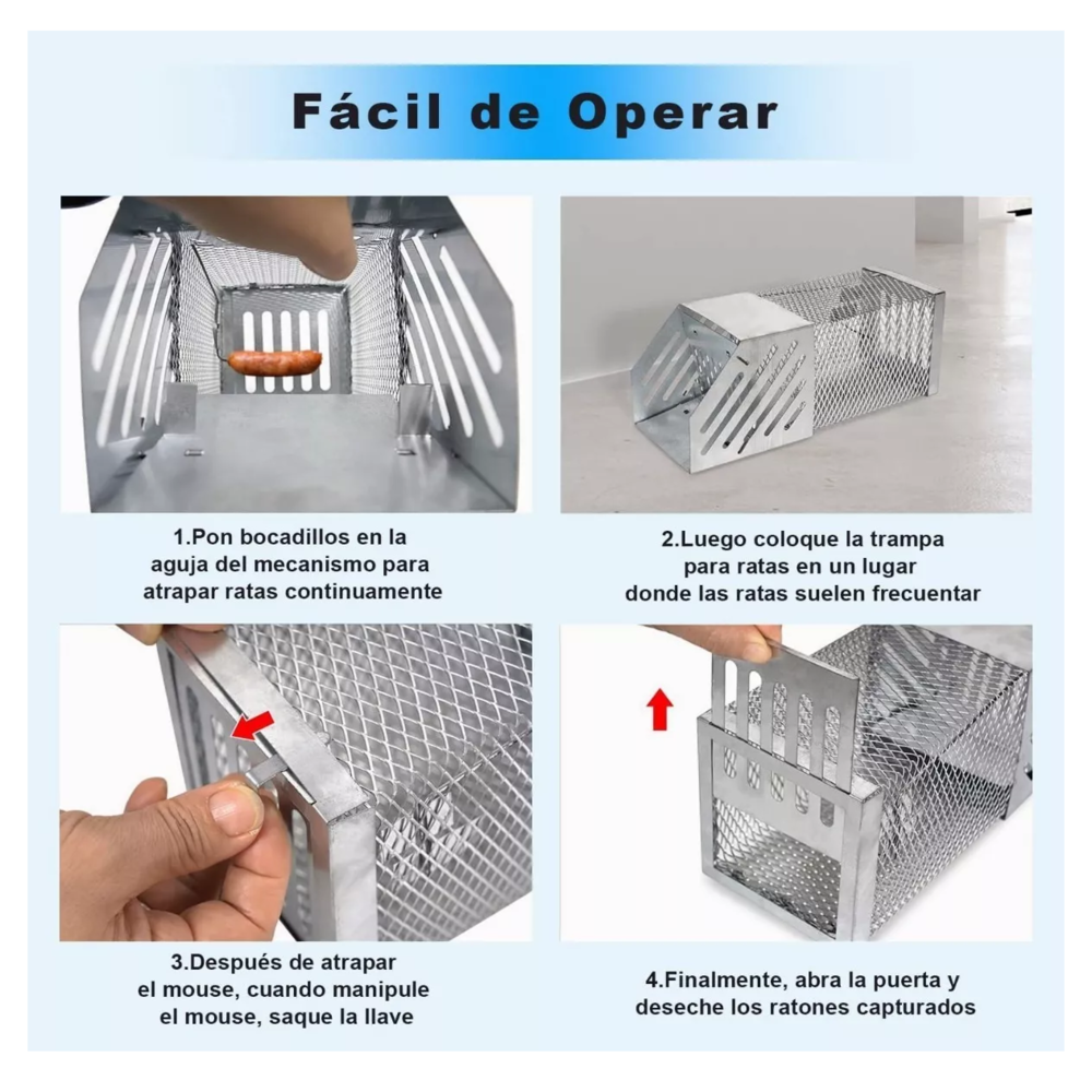 Foto 3 pulgar | Trampas Para Ratas Ratones Belug Plata