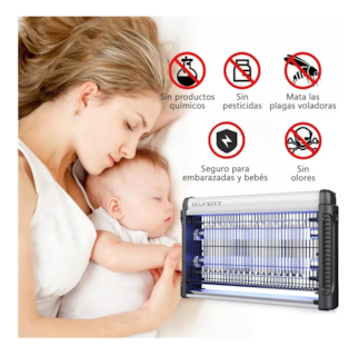 Foto 2 | Lámpara Mata Mosquitos Eléctrico Matamoscas 20w, Negro