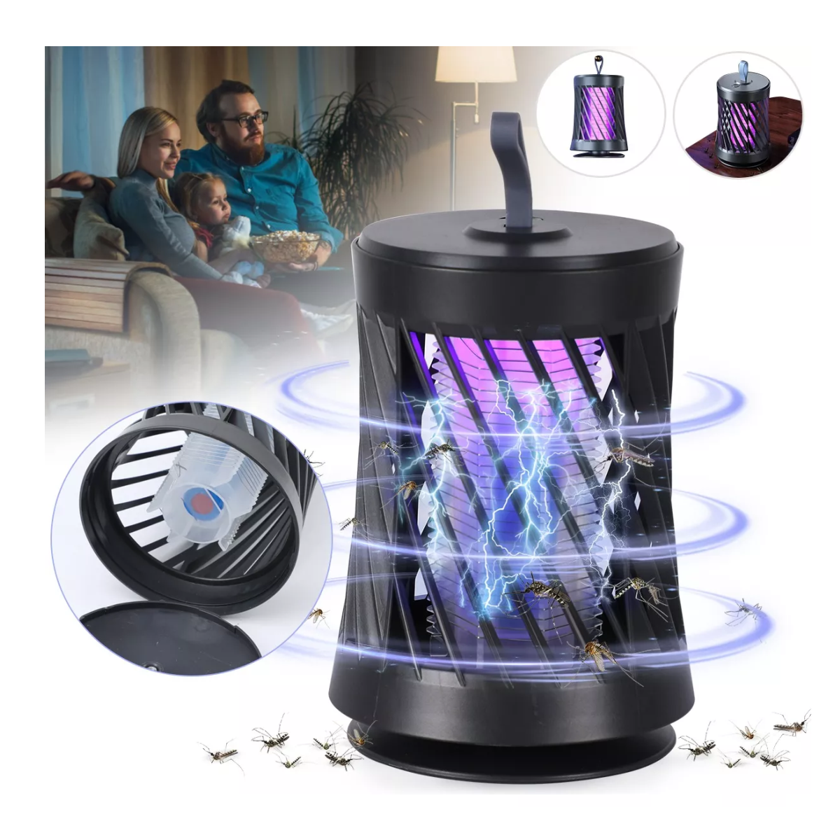 Foto 4 pulgar | Lámpara Belug Eléctrica Negra