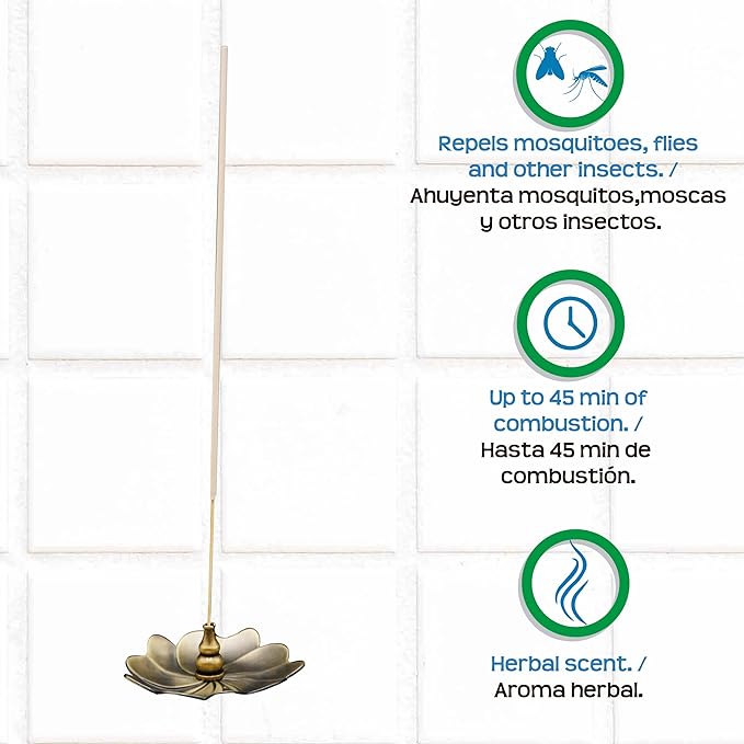 Foto 3 pulgar | Biopure - Incienso Repelente - Ahuyenta Mosquitos, Moscas Y Otros Insectos - Ideal Para Salas, Habitaciones, Ofi