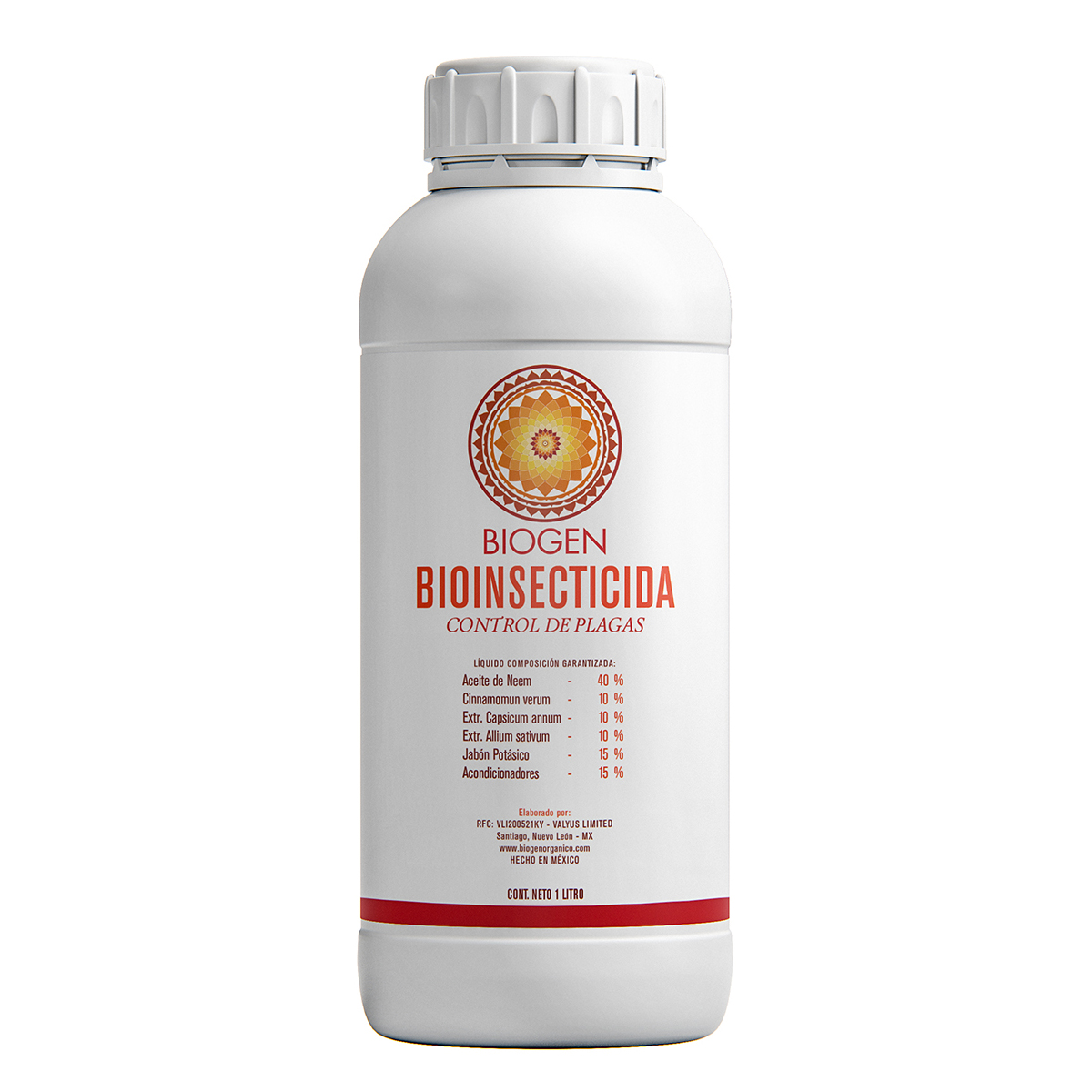Foto 2 pulgar | Bioinsecticida Control Plagas Biogen Biocure 1l