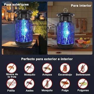 Foto 2 | Lámpara Antimosquitos Insectos 20w Eo Safe Imports Esi-14103 Negro
