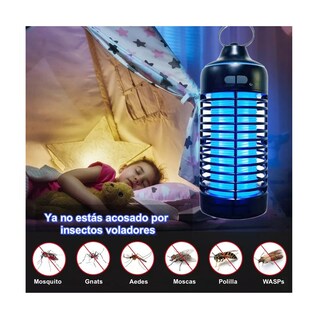 Foto 2 | Lámpara Matamosquitos Usb Recargable Impermeable Portátil Eo Safe Imports Esi-14101 Negro