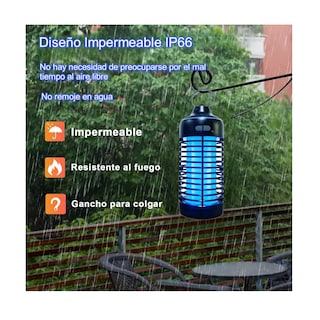 Foto 3 | Lámpara Matamosquitos Usb Recargable Impermeable Portátil Eo Safe Imports Esi-14101 Negro