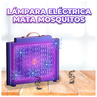 Foto 2 | Lámpara Eléctrica Mata Mosquitos Con Luz Ultravioleta Y Resistencias Electrificadas Color Azul
