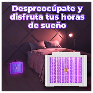 Foto 5 | Lámpara Eléctrica Mata Mosquitos Con Luz Ultravioleta Y Resistencias Electrificadas Color Azul