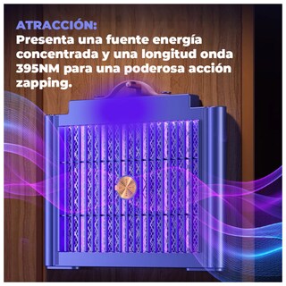 Foto 6 | Lámpara Eléctrica Mata Mosquitos Con Luz Ultravioleta Y Resistencias Electrificadas Color Azul