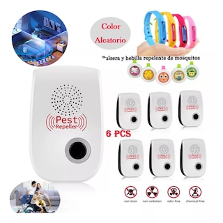 Foto 2 | Repelentes Electrónicos Ultrasónicos Para Plagas 6 Pcs Eo Safe Imports Esi-14719 Blanco