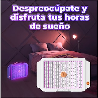 Foto 7 | Lampara Eléctrica Recargable Mata Mosquitos Con Luz Ultravioleta Y Resistencias Electrificadas
