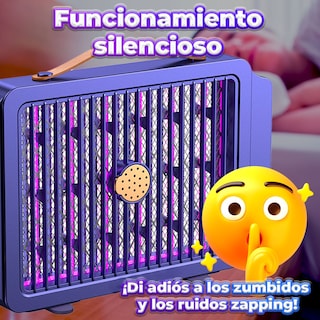 Foto 8 | Lampara Eléctrica Recargable Mata Mosquitos Con Luz Ultravioleta Y Resistencias Electrificadas