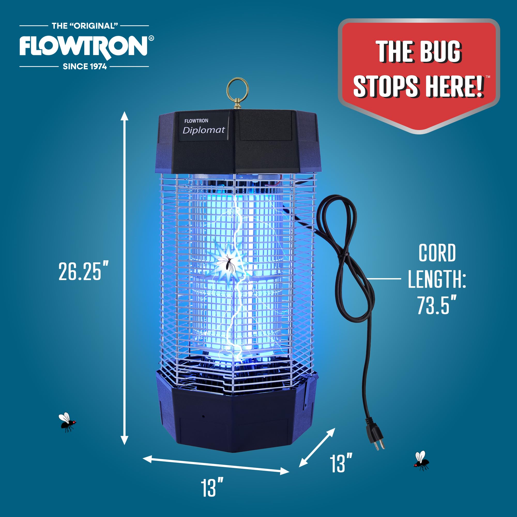 Foto 7 pulgar | Fly Control Flowtron De 2000 M² Para Interiores Y 2 Acres Para Exteriores, 120 W - Venta Internacional.