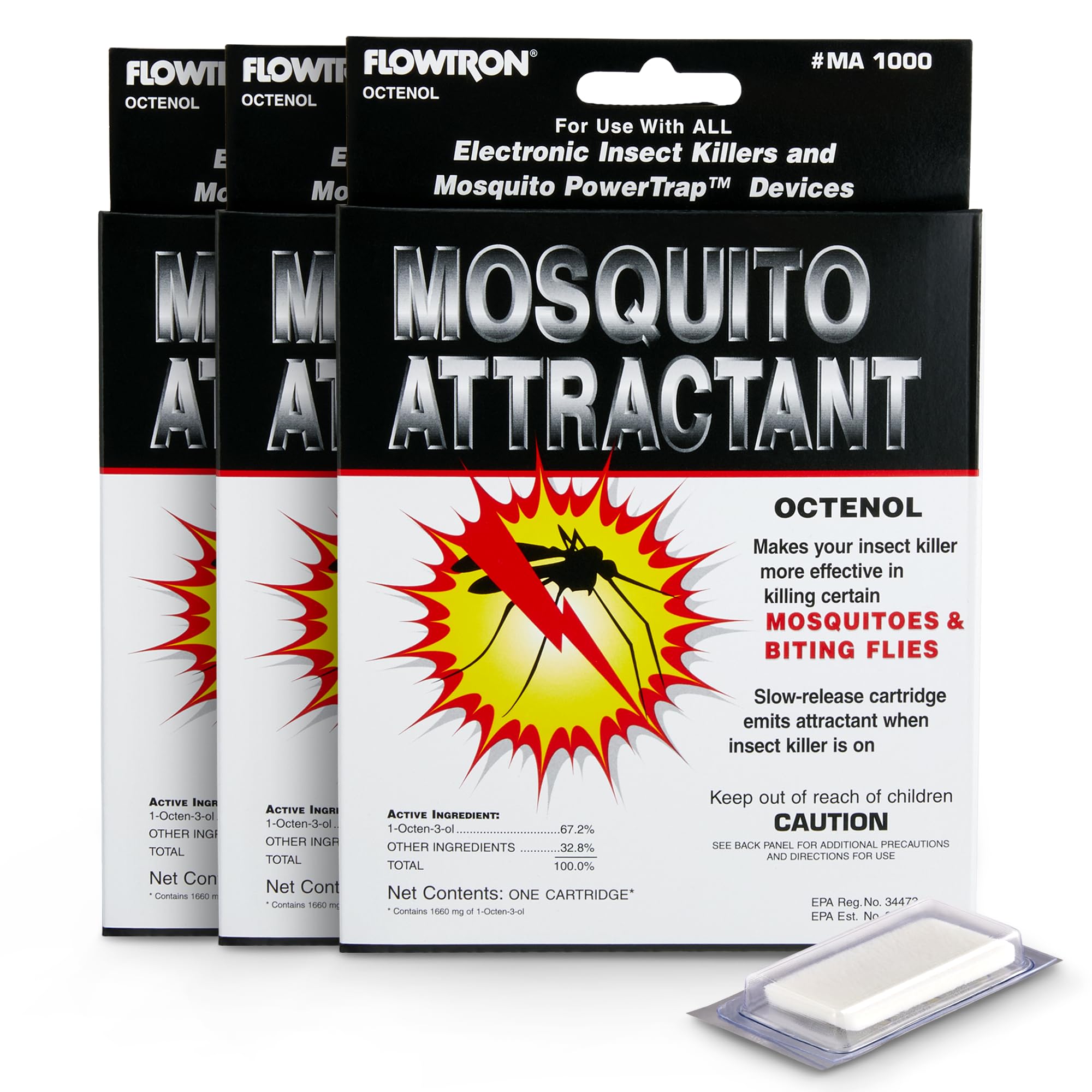 Foto 2 pulgar | Cartucho Atrayente De Mosquitos Flowtron Ma-1000 Octenol, Paquete De 3 - Venta Internacional.