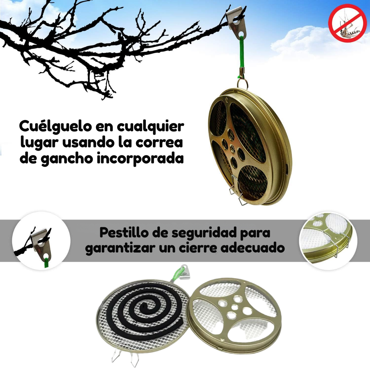 Foto 5 | Soporte Quemador de Repelente Colgante 2 Piezas