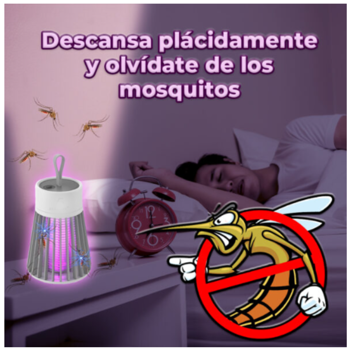 Foto 4 | Lámpara Eléctrica Mata Mosquitos Con Luz Led Para Interior Y Exterior