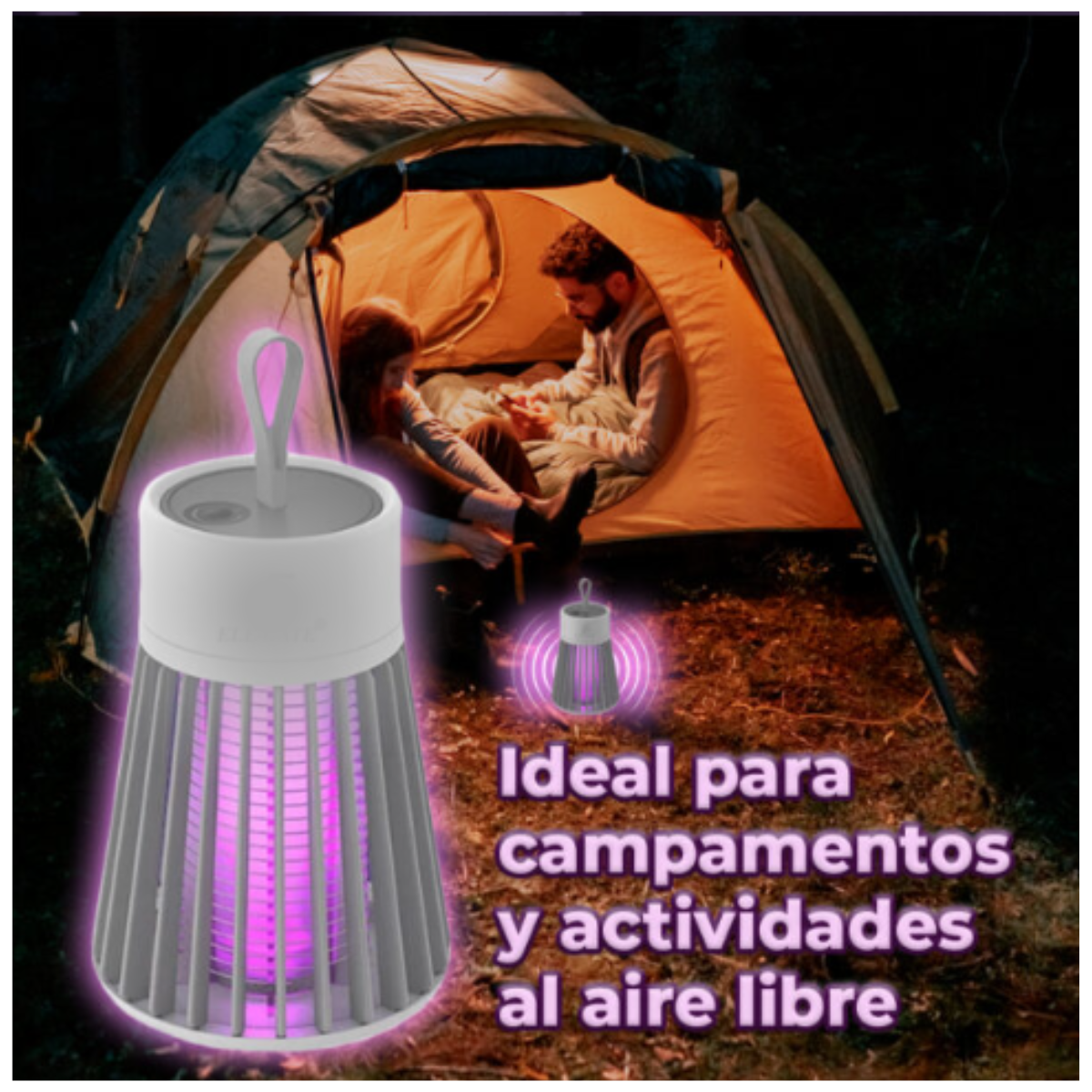 Foto 6 pulgar | Lámpara Eléctrica Mata Mosquitos Con Luz Led Para Interior Y Exterior