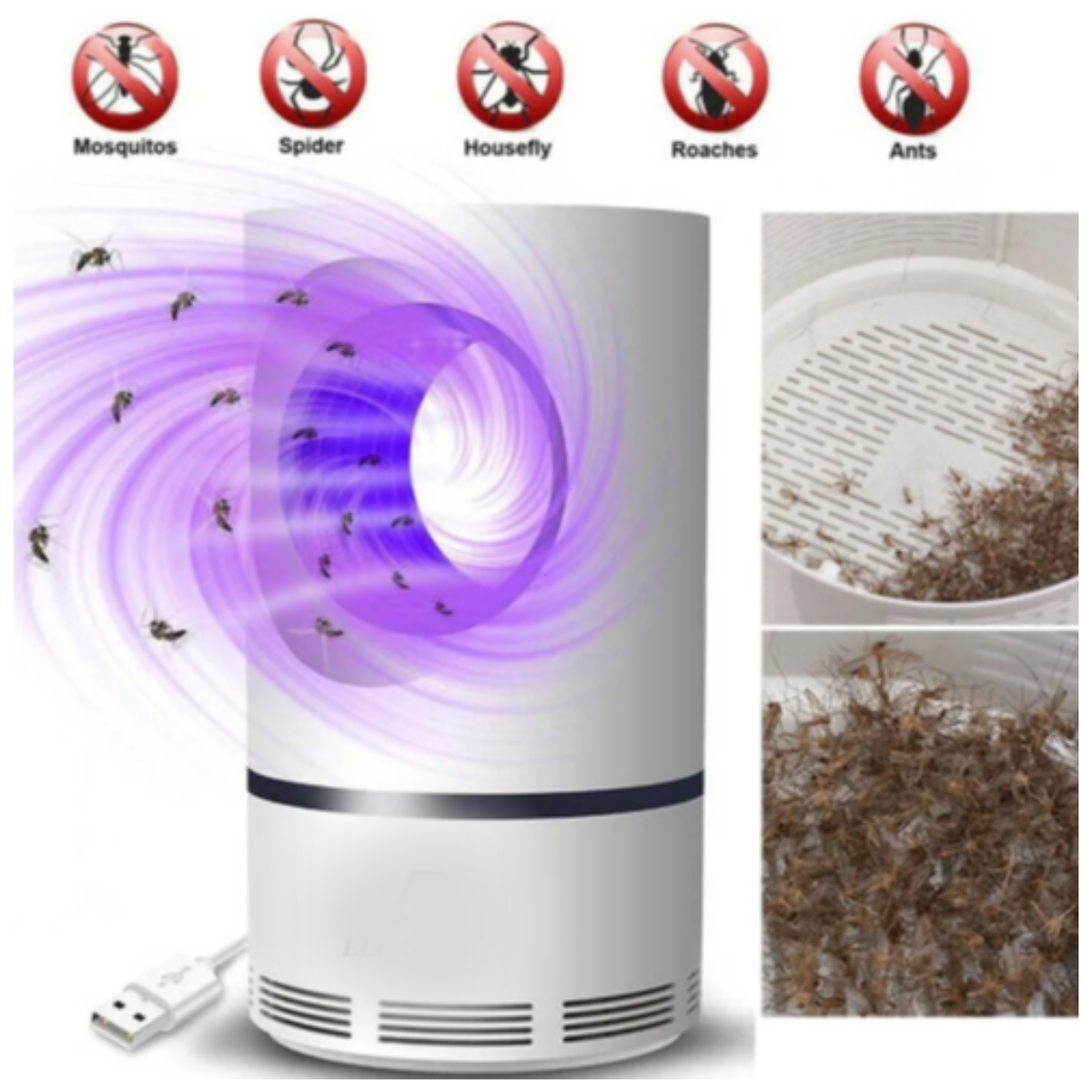 Foto 3 | Lámpara Killer Repelente Mata Mosquitos Eléctrico Luz Uv