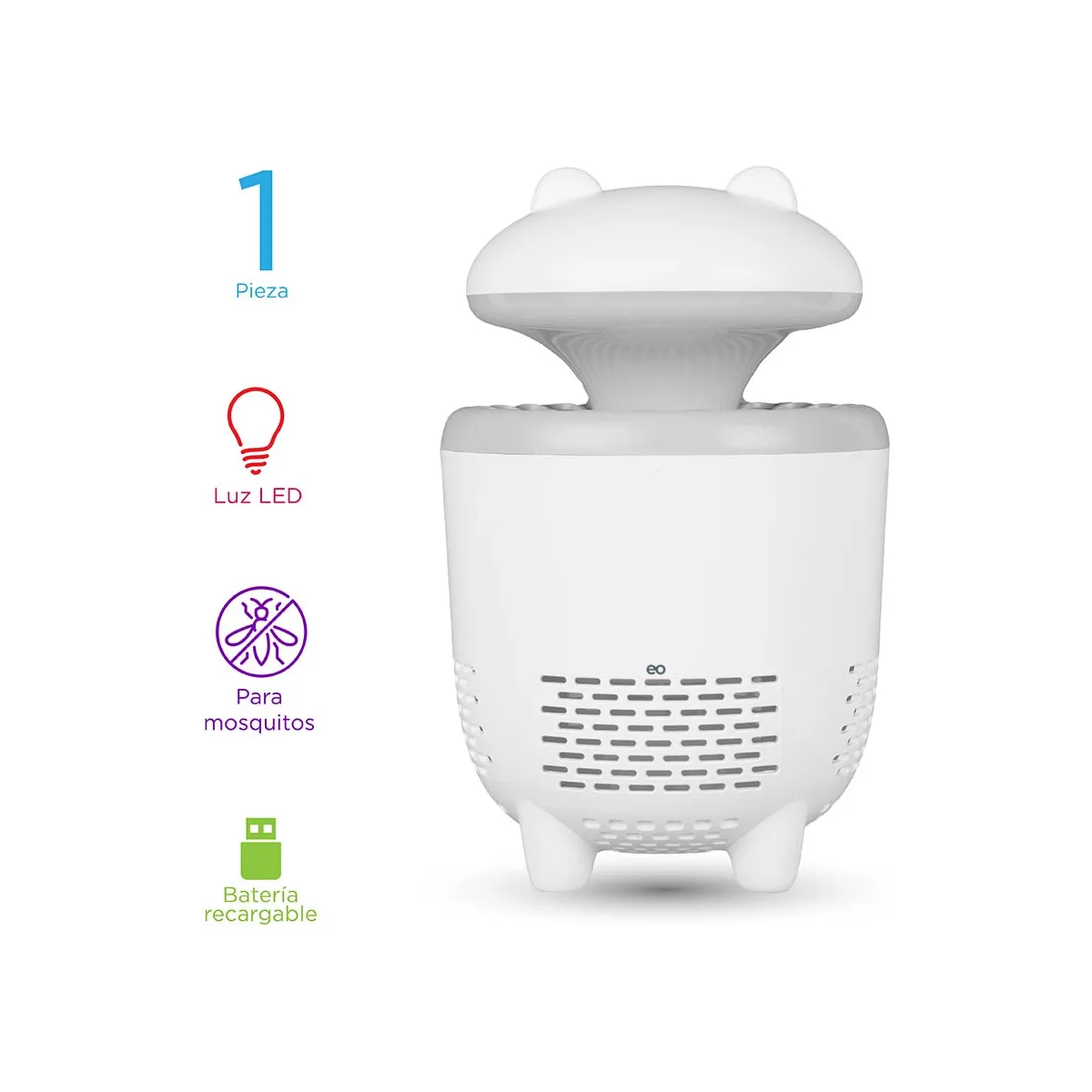 Foto 3 pulgar | Lámpara Mata Mosquitos De Conexión Usb  Eo Safe Imports Esi-20545 Blanco