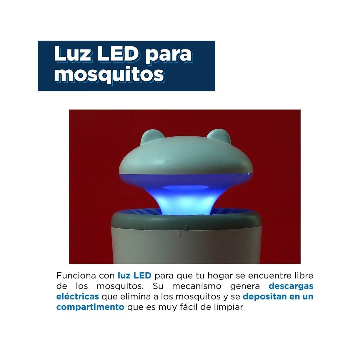 Foto 4 pulgar | Lámpara Mata Mosquitos De Conexión Usb  Eo Safe Imports Esi-20545 Blanco
