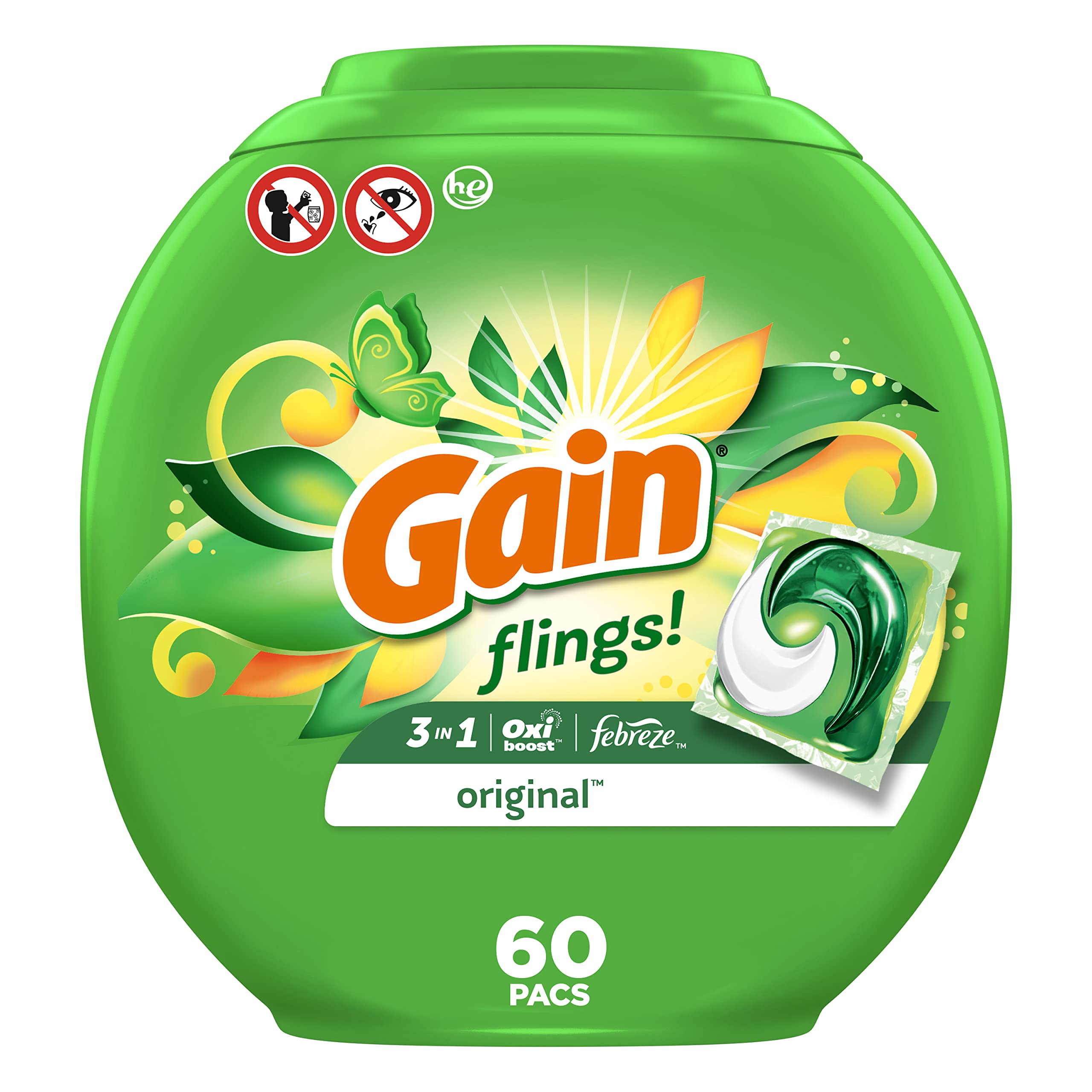 Foto 2 pulgar | ¡paquetes De Jabón Y Detergente Para Ropa Gain Flings! Compatible Con Hse De 60 Quilates - Venta Internacional.