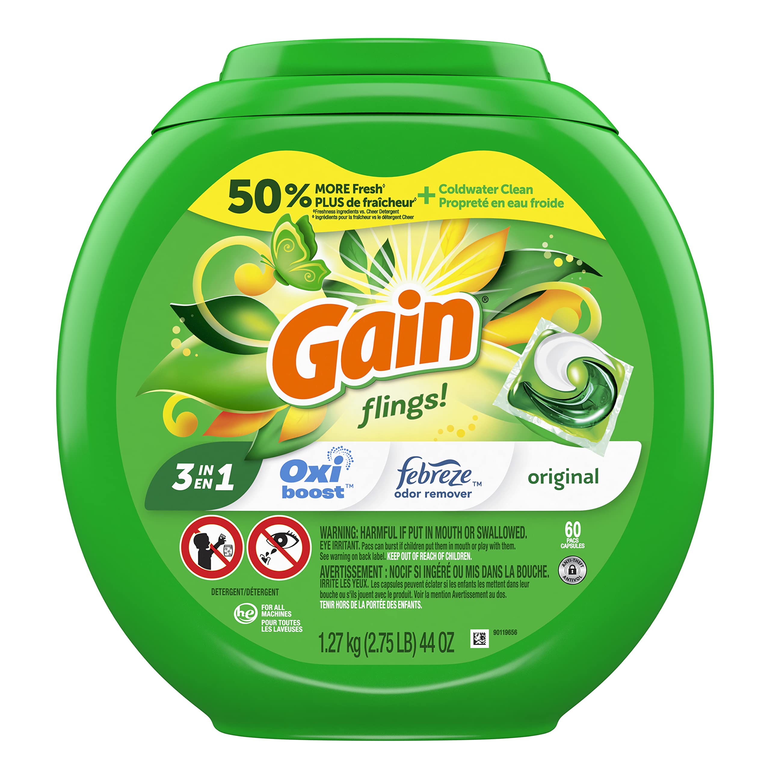 Foto 3 pulgar | ¡paquetes De Jabón Y Detergente Para Ropa Gain Flings! Compatible Con Hse De 60 Quilates - Venta Internacional.
