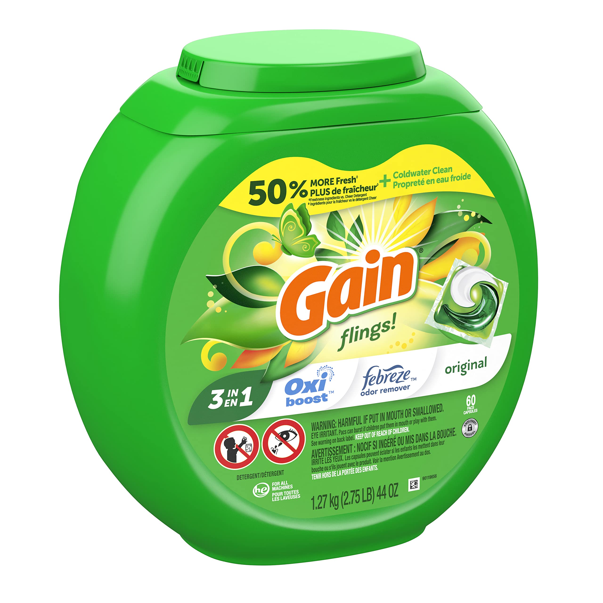 Foto 4 pulgar | ¡paquetes De Jabón Y Detergente Para Ropa Gain Flings! Compatible Con Hse De 60 Quilates - Venta Internacional.