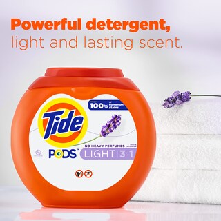 Foto 2 | Detergente Para Ropa Tide Pods Light, 57 Paquetes, Aroma A Lavanda Blanca - Venta Internacional.