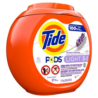 Foto 4 | Detergente Para Ropa Tide Pods Light, 57 Paquetes, Aroma A Lavanda Blanca - Venta Internacional.