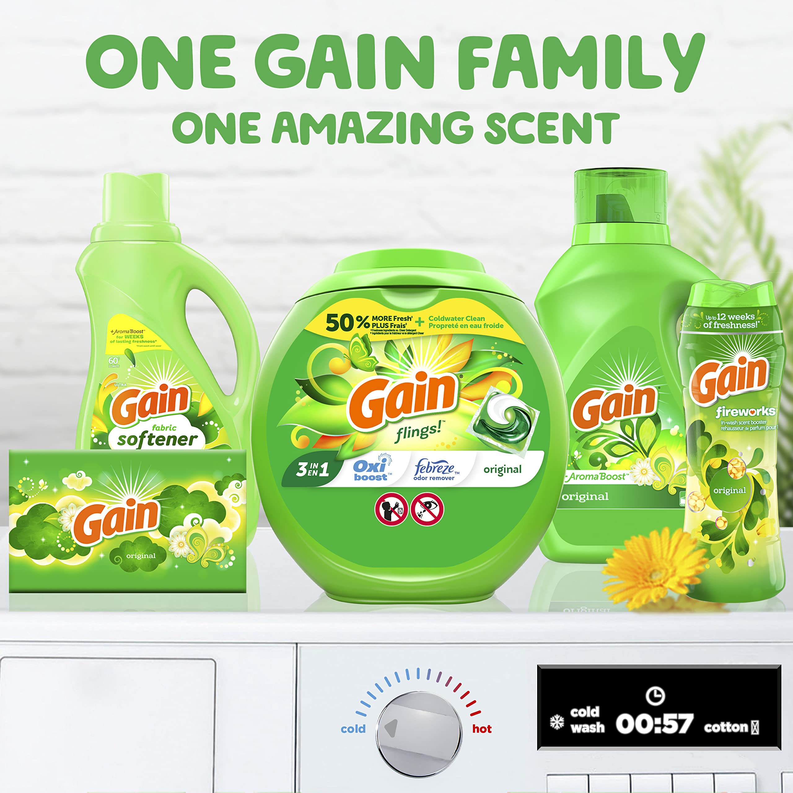 Foto 8 pulgar | Detergente Para Ropa Pacs Gain Flings Original Scent 112 Unidades - Venta Internacional.